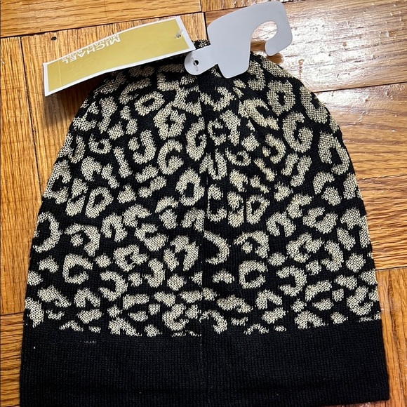 NWT Michael Kors Black and Gold Knit Hat
